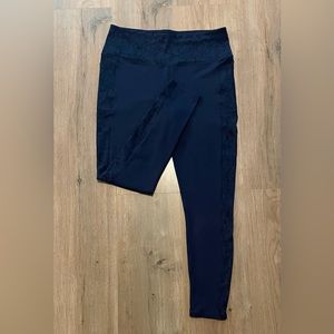 Navy Blue Flower Sketchers Leggings